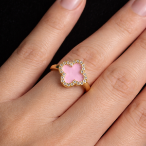 Blush Clover Adjustable Ring