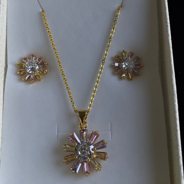 Aurora Bloom Necklace and Earrings Set