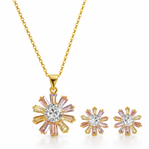 Aurora Bloom Necklace and Earrings Set