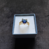 The Azure Heartbeat Adjustable Ring