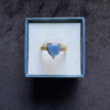 The Azure Heartbeat Adjustable Ring