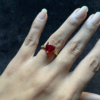The Crimson Pulse Adjustable Ring