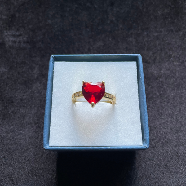 The Crimson Pulse Adjustable Ring