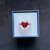 The Crimson Pulse Adjustable Ring