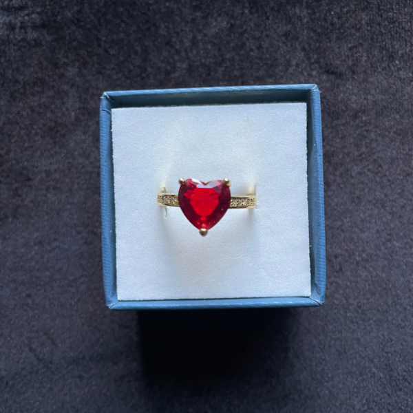 The Crimson Pulse Adjustable Ring