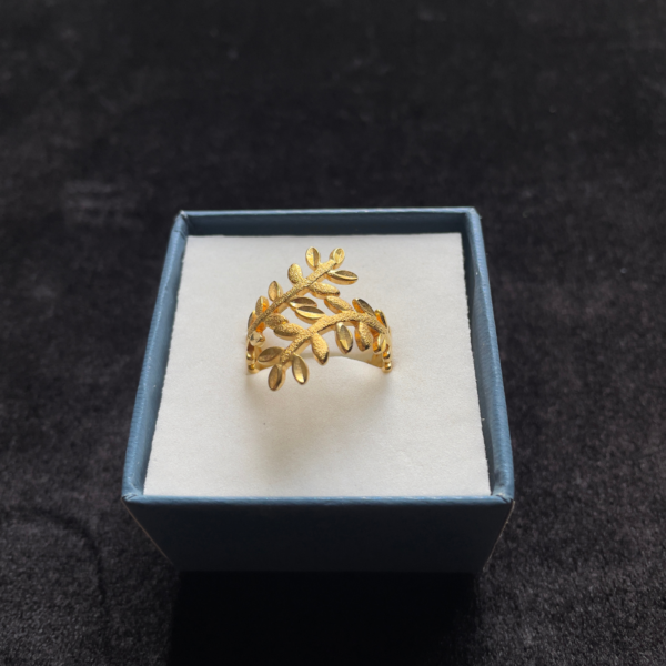 The Chaconia Whisper Adjustable Leaf Ring