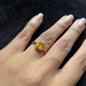 Golden Radiance Gold-Plated Adjustable Halo Ring
