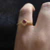 Crimson Crown Square Ring (Size 6)