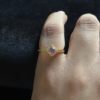 Amethyst Halo Whisper Ring (Size 6)